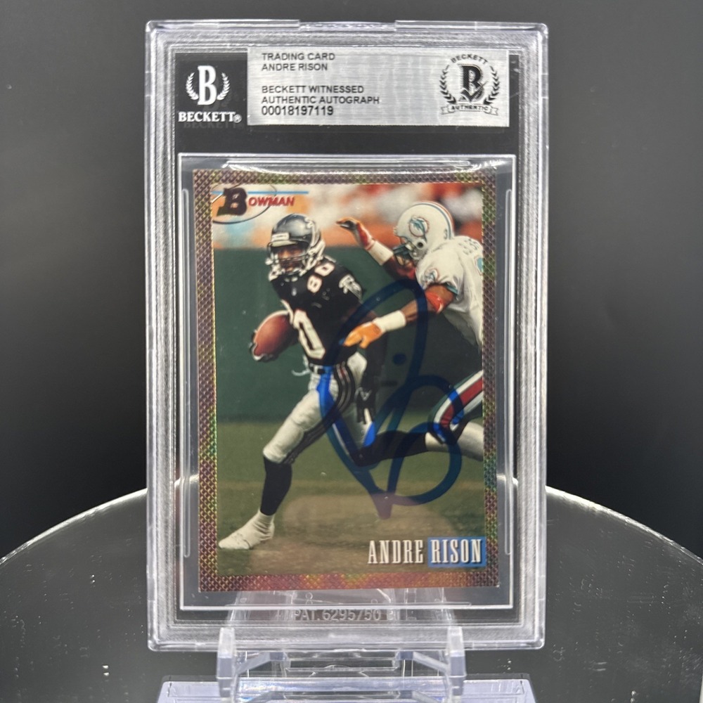 1993‎ Andre Rison Atlanta Falcons Beckett Authentic Autographed Bowman NFL